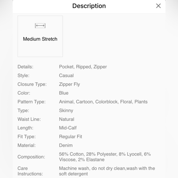 Floral Blue Jeans - Picture 9 of 10